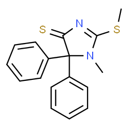 1-Methyl-2-(methylthio)-5,5-diphenyl-2-imidazoline-4-thione结构式