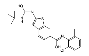 N-(2-氯-6-甲基苯基)-2-[[(叔丁基氨基)羰基]氨基]-6-苯并噻唑甲酰胺结构式