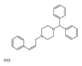 1-benzhydryl-4-[(E)-3-phenylprop-2-enyl]piperazine,hydrochloride Structure