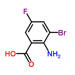 2-氨基-3-溴-5-氟苯甲酸结构式