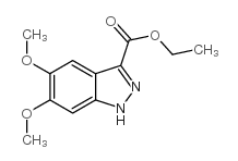 5,6-二甲氧基-1H-吲唑-3-羧酸乙酯结构式
