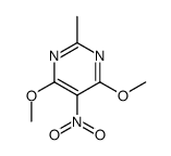 4,6-二甲氧基-2-甲基-5-硝基嘧啶结构式