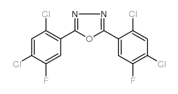 2,5-双(2,4-二氯-5-氟苯基)-1,3,4-噁二唑结构式
