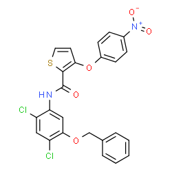 N-[5-(Benzyloxy)-2,4-dichlorophenyl]-3-(4-nitrophenoxy)-2-thiophenecarboxamide结构式