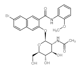 萘酚AS-BIN-乙酰基-β-D-氨基葡糖苷结构式