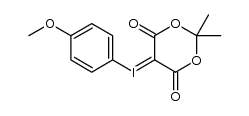 4-methoxyphenyliodonium-(5-[2,2-dimethyl-1,3-dioxane-4,6-dione])ylide结构式
