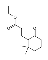 3-(2,2-dimethyl-6-oxo-cyclohexyl)-propionic acid ethyl ester结构式