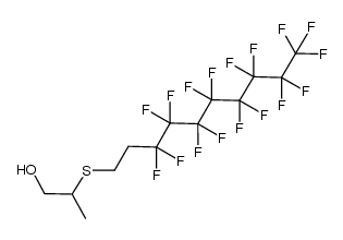 2-((3,3,4,4,5,5,6,6,7,7,8,8,9,9,10,10,10-heptadecafluorodecyl)thio)propan-1-ol结构式