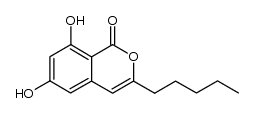 6,8-Dihydroxy-3-pentylisochromen-1-one结构式
