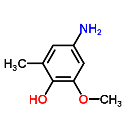 4-氨基-2-甲氧基-6-甲基苯酚结构式