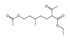 ethyl 2-acetyl-7-acetoxy-5-methylheptanoate结构式