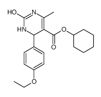 cyclohexyl 4-(4-ethoxyphenyl)-6-methyl-2-oxo-3,4-dihydro-1H-pyrimidine-5-carboxylate结构式