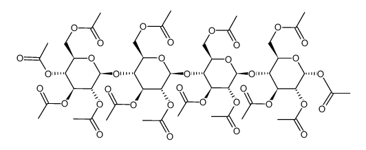 1I,2I,2II,2III,2IV,3I,3II,3II,3IV,4IV,6I,6II,6III,6IV-tetradeca-O-acetyl-α-cellotetraose结构式