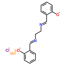 N,N'-双(亚水杨基)-1,2-乙二胺氯化-锰(III)结构式