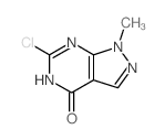 6-氯-1-甲基-1H-吡唑并[3,4-d]嘧啶-4(7H)-酮结构式