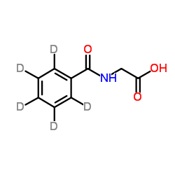 N-[(2H5)Phenylcarbonyl]glycine Structure