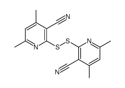 2-[(3-cyano-4,6-dimethylpyridin-2-yl)disulfanyl]-4,6-dimethylpyridine-3-carbonitrile结构式