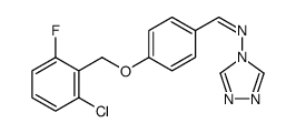 (E)-1-[4-[(2-chloro-6-fluorophenyl)methoxy]phenyl]-N-(1,2,4-triazol-4-yl)methanimine Structure