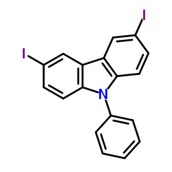 3,6-Diiodo-9-phenylcarbazole structure