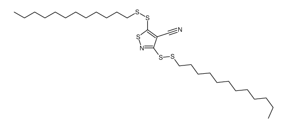 3,5-bis(dodecyldisulfanyl)-1,2-thiazole-4-carbonitrile Structure