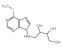 4-[(6-methylsulfanylpurin-9-yl)amino]butane-1,2,3-triol结构式