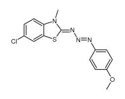 6-chloro-2-((E)-(4-methoxyphenyl)triaz-2-en-1-ylidene)-3-methyl-2,3-dihydrobenzo[d]thiazole Structure