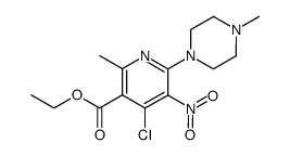 4-chloro-2-methyl-6-(4-methyl-piperazin-1-yl)-5-nitro-nicotinic acid ethyl ester Structure