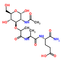 乙酰基-胞壁酰基-丙氨酰-谷氨酸-NH2结构式