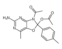 2-acetoxy-3-acetyl-7-methyl-2-p-tolyl-2,3-dihydro-oxazolo[4,5-d]pyrimidin-5-ylamine Structure