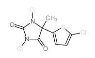 2,4-Imidazolidinedione,1,3-dichloro-5-(5-chloro-2-thienyl)-5-methyl- Structure