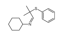 N-cyclohexyl-2-methyl-2-phenylsulfanylpropan-1-imine Structure