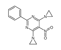 4,6-bis(aziridin-1-yl)-5-nitro-2-phenylpyrimidine结构式