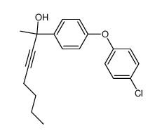 2-(4-p-chlorophenoxyphenyl)-3-octyn-2-ol Structure