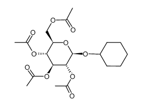 2-cyclohexyl β-D-glucopyranoside 2,3,4,6-tetraacetate结构式