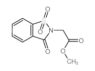 2,3-二氢-3-氧代-1,2-苯并异噻唑-2-乙酸甲酯1,1-二氧化物结构式
