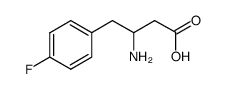 3-氨基-4-(4-氟苯基)丁酸结构式