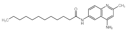 Dodecanamide,N-(4-amino-2-methyl-6-quinolinyl)-结构式