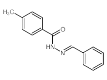Benzoic acid,4-methyl-, 2-(phenylmethylene)hydrazide结构式
