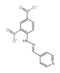 2,4-dinitro-N-(pyridin-4-ylmethylideneamino)aniline Structure