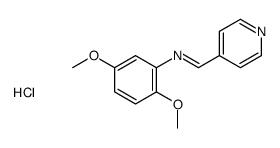 N-(2,5-dimethoxyphenyl)-1-pyridin-4-yl-methanimine hydrochloride结构式
