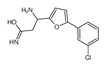 3-氨基-3-[5-(3-氯苯基)-2-呋喃]-丙酸酰胺结构式