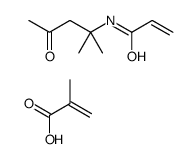 N-(2-methyl-4-oxopentan-2-yl)prop-2-enamide,2-methylprop-2-enoic acid Structure