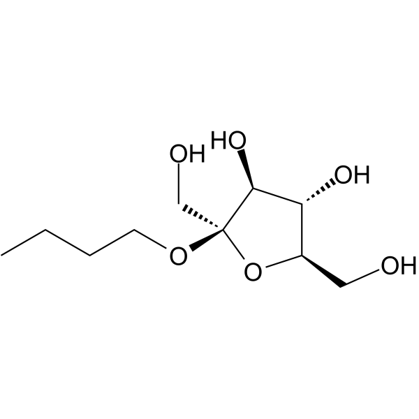 正丁基-β-D-呋喃果糖苷结构式
