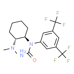 N-[3,5-双(三氟甲基)苯基]-N''-[(1R,2R)-2-(二甲基氨基)环己基]脲结构式