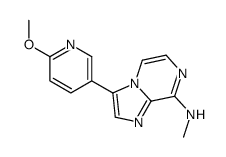 3-(6-methoxypyridin-3-yl)-N-methylimidazo[1,2-a]pyrazin-8-amine Structure