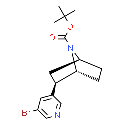 (1R,2R,4S)-7-AZABICYCLO[2.2.1]HEPTANE-7-CARBOXYLIC ACID, 2-(5-BROMO-3-PYRIDINYL)-, 1,1-DIMETHYLETHYL ESTER Structure
