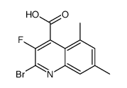 2-bromo-3-fluoro-5,7-dimethylquinoline-4-carboxylic acid Structure