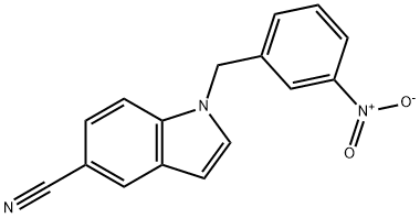 5-cyano-1-(3-nitrobenzyl)indole结构式