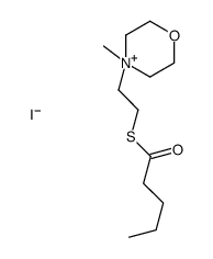 S-[2-(4-methylmorpholin-4-ium-4-yl)ethyl] pentanethioate,iodide Structure