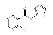 3-Pyridinecarboxamide, 2-chloro-N-2-thiazolyl- (en)结构式